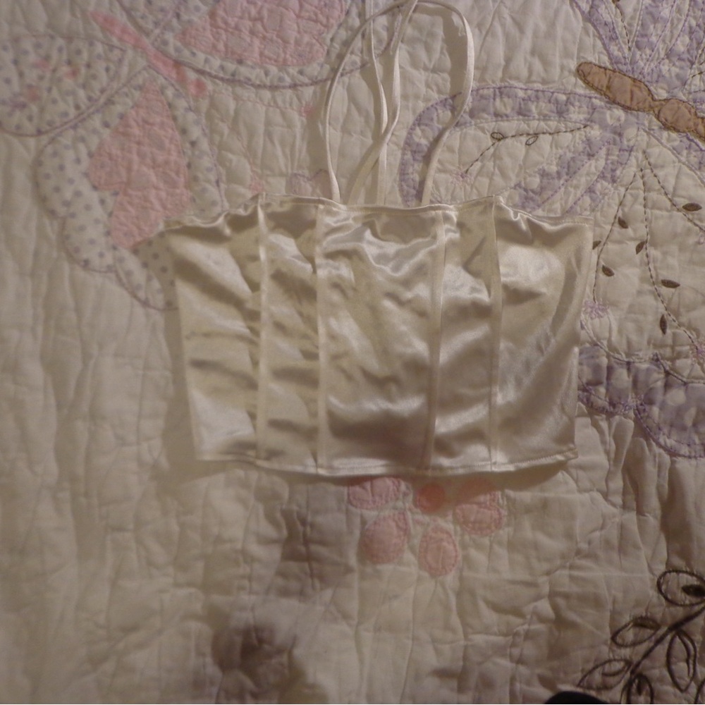 H&M Divided Cream Satin Top